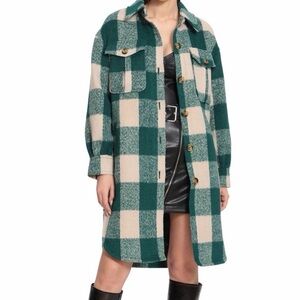 Avec Les Filles Longline Buffalo Check Coat
